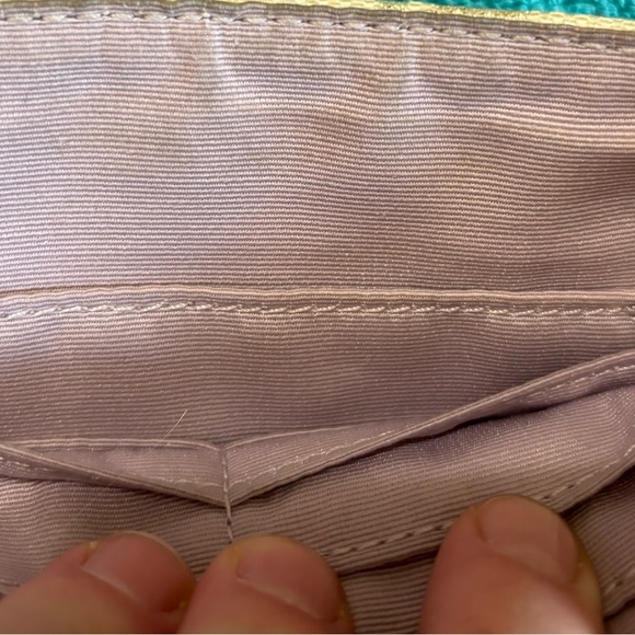 Coach Metallic Gold/Cream Signature Flat Wristlet/ Clutch - Picture 10 of 10